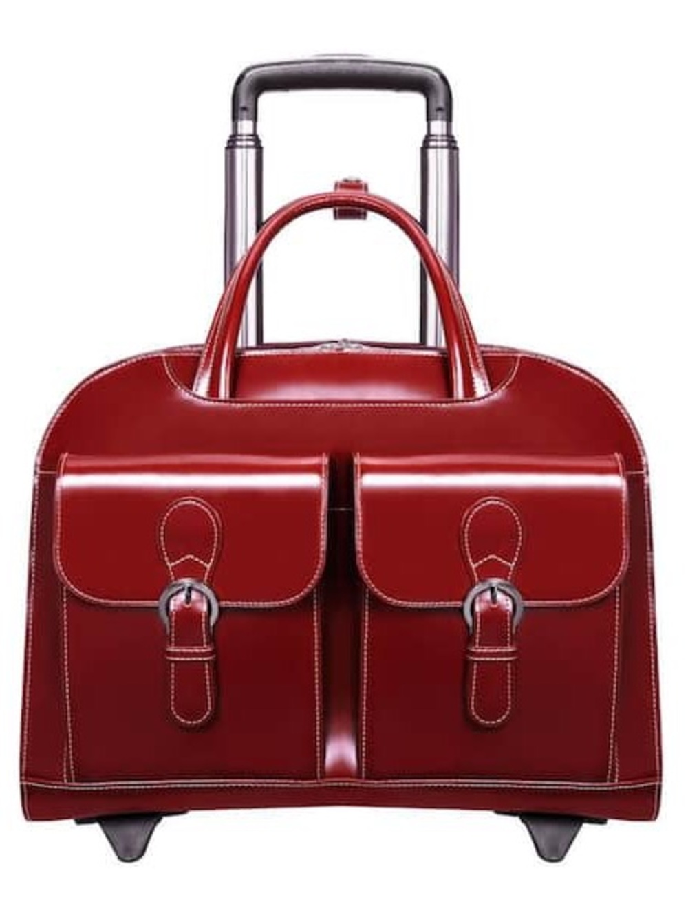 McKlein Davis Leather Wheeled Tote